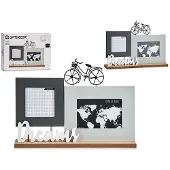 Gift Decor Doppelter Holzfotorahmen Träume mit Fahrrad
