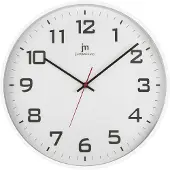 Lowell Justaminute 00880B, Wand, Quarzuhr, Kreis, Weiß, Kunststoff, 40 cm