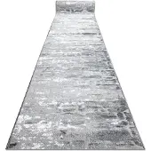 Rugsx Läufer Strukturell MEFE 6184 zwei Ebenen aus Vlies dunkelgrau 60 cm 60x380 cm