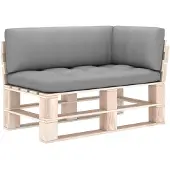 vidaXL Palettensofa-Auflagen 3 Stk. Grau