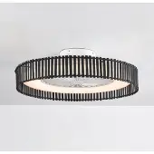 LumenXL Deckenventilator Cakir mit Sterneffekt und anpassbarer Farbtemperatur – schwarzer Bambusschirm