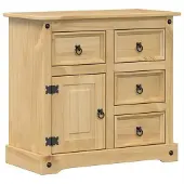vidaXL Sideboard Corona 80x40x75 cm Massivholz Kiefer