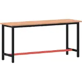 vidaXL Werkbank 180x55x81,5 cm Massivholz Buche und Metall