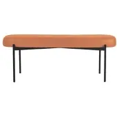 Meet Ovale Bank »Gaia L« mit Kunstlederbezug orange, 118x45.5x42 cm