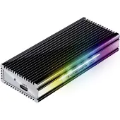 LC-Power LC-M2-C-MULTI-RGB - Speichergehäuse - M.2 - M.2 NVMe Card / SATA 10Gb/s - USB 3.2 (Gen 2)