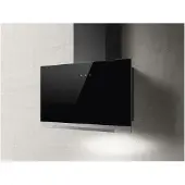 Elica Dunstabzugshaube – – Aplomb – BL/A/60 – 58,8 x 65,5–99 x 25 cm – Schwarzes Glas / Anthrazitgrau