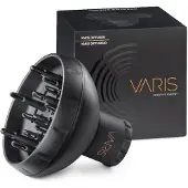 VARIS Diffusor für SB2 Haartrockner, Schwarz, mit 360-Grad Luftstrom und Frizz-Schutz