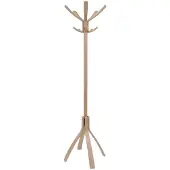 Alba Garderobenständer Cafe, PMCAFE C, braun, mit 10 Haken, aus Holz, 176 x 55 cm