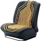 HP Autozubehör HP Holzkugel Sitzauflage beige 19117 Sitzaufleger Massage Holzperlen 34x128 cm