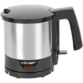 Cloer 4720, 1 l, 1800 W, Schwarz, Edelstahl, Edelstahl, Wasserstandsanzeige, Drahtlos