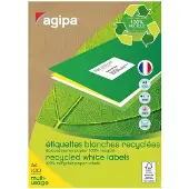 Agipa Recycling Vielzweck-Etiketten, 70 x 37 mm, weiá