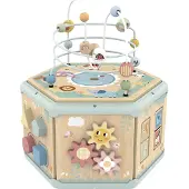 Tooky Toy Montessori Sechseck-Öffnungsbox aus Holz