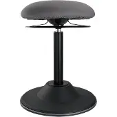 Logilink Höhenverstellbarer Bürohocker, Gepolsterter Sitz, Grau, Stoff, Schwarz, 1 Stück(e), 113 kg