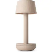 HUMBLE lights Two Akku Tischlampe Beige/Beige Leinen