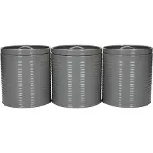 Kitchencraft Vorratsgläser de, grau, 3 Stück, Geschenkbox de