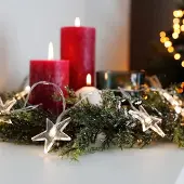 BURI 30x LED Lichterkette 10er Weihnachten Deko Beleuchtung Lichter Christmas Advent