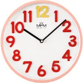 MPM -Quality Wanduhr Meridi rund Ø 306 mm Kunststoff Rosa