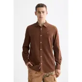 Scotch & Soda Regular-fit Corduroy Shirt Soft Silt Größe: XXL | Casual hemden Outlet | Herren