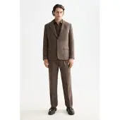 Scotch & Soda Yarn-dyed Wool Blend Relaxed Fit Blazer Demitasse Patchwork Größe: M | Blazer Outlet | Herren
