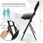 ELONEO Stehhilfe und Sitzhilfe höhenverstellbar, rutschfest & platzsparend 1 St