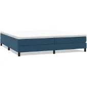 vidaXL Boxspringbett ohne Matratze Dunkelblau 200x210 cm Samt