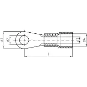 Intercable Quetschkabelschuh ICIQ212 1,5-2,5qmm M12 blau 100 Stk