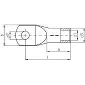 Intercable ICD958 - Rohrringöse - Gerade - Silber - 95 mm² - M8 - 25 Stück(e)