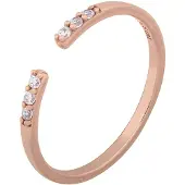 Cai Ring 925/- Sterling Silber Zirkonia Glänzend CAI Rot