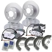 BESTPRICE Komplettset Bremsscheiben+Bremsbeläge Vorne+Hinten [Hersteller-Nr. 10604042] für BMW