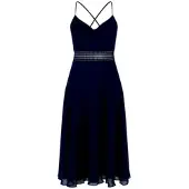 Vera Mont Cocktailkleid "Damen mit Wasserfallausschnitt" Ohne Tasche Stickerei