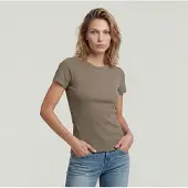 G-Star Slim Rib T-Shirt - Braun - Damen - XS