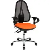Topstar Open Point SY Deluxe Bürostuhl, Stoff / Netz orange, mit Armlehnen, OP290U G04