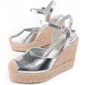 Montevita Wedge Sparto Balenci Silber