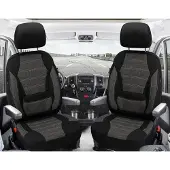 BREMER SITZBEZÜGE Autositzbezüge für Fiat Ducato III BJ ab 2006 – Schonbezüge für Fahrer- und Beifahrersitz in Schwarz