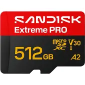 SanDisk MicroSDXC Extreme Pro 512GB UHS-I- 250M/170MB/s- 5K- 4K UHD