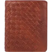 Mano Leder Geldbörse Don Luca Coin Wallet with Flap Cognac braun