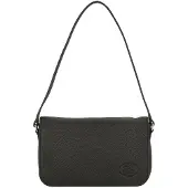Lacoste Leder Umhängetasche Schultertasche Croco Crew Shoulder Bag Noir schwarz