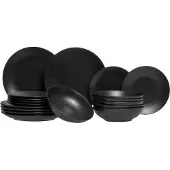 Tavola 18tlg. Tellerset / Dinnerset Black London