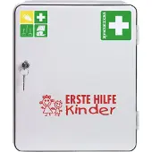 Soehngen Verbandschrank Kindergarten, für Kinder bis 6 Jahren, DIN 13157, abschließbar, L 302 x B 140 x H 362 mm, weiß