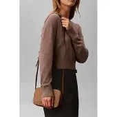 Calvin Klein Handtasche Emblem Aop Jacquard Camera Bag LV04F3533G Braun
