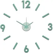 MPM -Quality Wanduhr 600 mm Kunststoff Grün leises Sweep-Uhrwerk