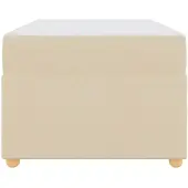 vidaXL Bettrahmen mit Matratze Creme 90 x 200 cm Stoff