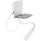 Perenz Weiße Metall-Wandleuchte, LED-Lampe mit flexiblem Arm, integriertem USB-Anschluss und 3000K-Beleuchtung, Serie 6636 -