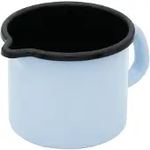 Riess Emaille Schnabeltopf Ø 9cm, 0,5 l, Backemaille Blau
