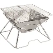 Robens Wayne, Grill, Holzkohle + Brennholz, Kamin, Edelstahl, Rechteckig, Edelstahl