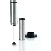 AdHoc Milch- / Saucenschäumer Rapido, inkl. 3 Batterien, mit Ständer, Edelstahl/Kunststoff, D: 3 cm, H: 21 cm, mit Ständer: D: 6,5 cm, H: 22 cm