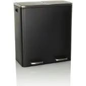 Hjh OFFICE Mülleimer 60 Liter CLEAN XI Abfalleimer Mülltrenner rechteckig für Küche, Büro mit Step-On 65.5 x 59.0 x 32.0 cm