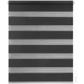 Lichtblick Doppelrollo blickdicht ohne Bohren Klemmbar, Anschraubbar Anthrazit 70 cm x 150 cm (B X L)