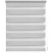 Lichtblick Doppelrollo blickdicht ohne Bohren Grau 60 cm x 220 cm (B X L)