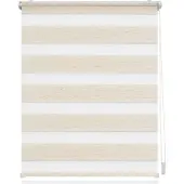 Lichtblick Doppelrollo blickdicht ohne Bohren Natur 60 cm x 220 cm (B X L)